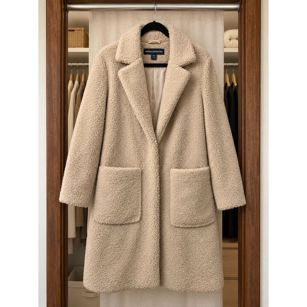 French Connection teddy coat